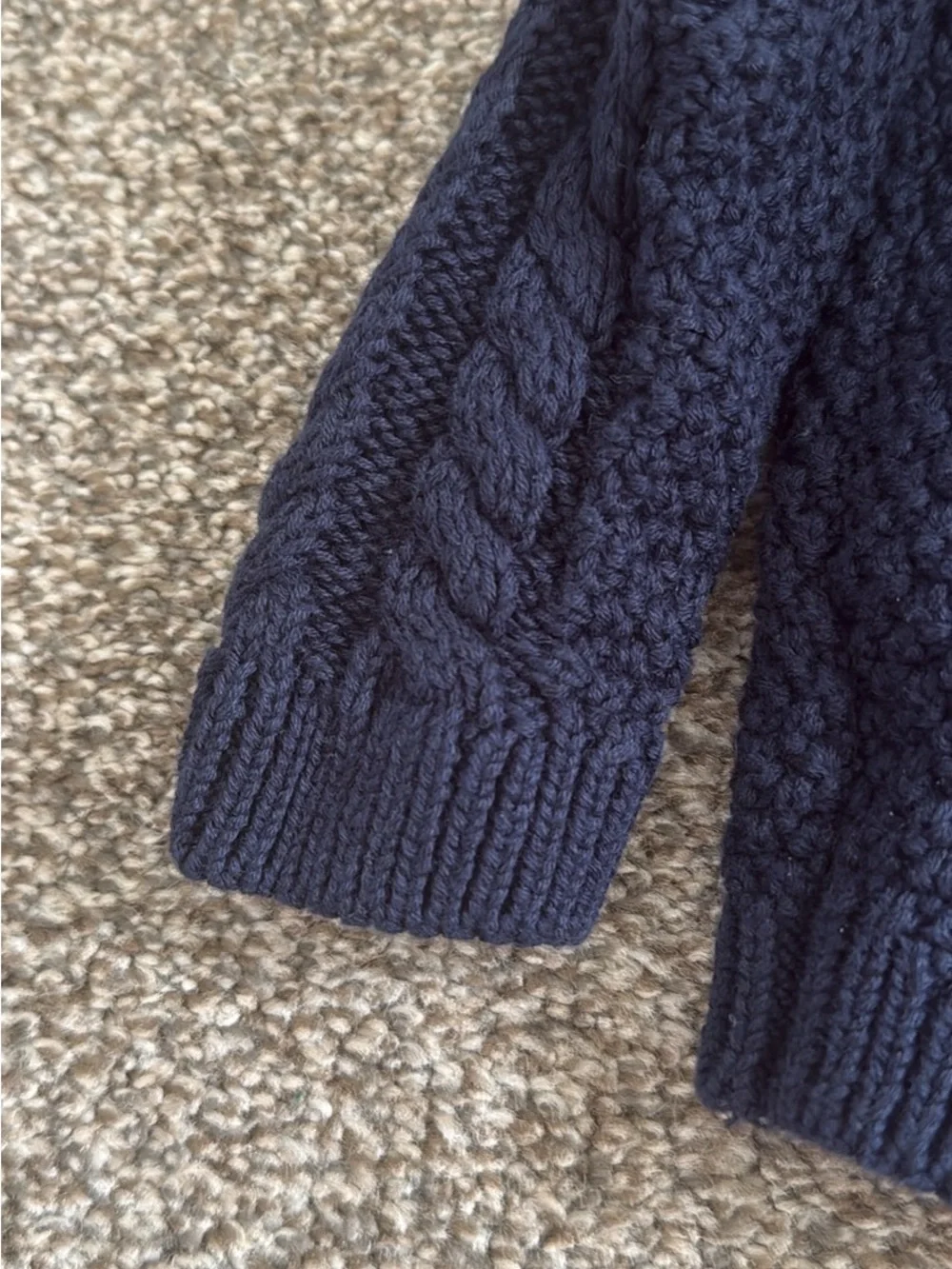 Viverano Organic Navy Floral Embroidered Baby Pullover and Pants